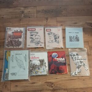 LOT (8 GAME) 70s History Simulation Wargamer Strategy Tactics Excalibre AS IS