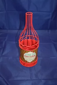 Wine & Co. Time To Uncork And Unwind Wine Cork Cage Holder Hot Pink - Picture 1 of 8