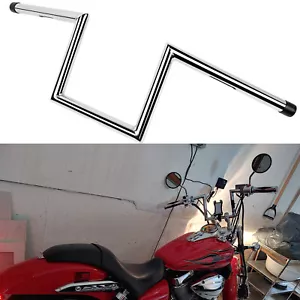 Motorcycle 1" 25mm Handlebar Z Bar Drag Bars For Honda Shadow Spirit 750 1100 - Picture 1 of 10