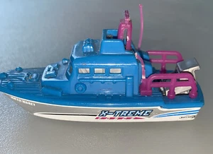 Vintage 1998 Matchbox Sea Rescue Boat Blue White Pink. 1:100. Nice! - Picture 1 of 5