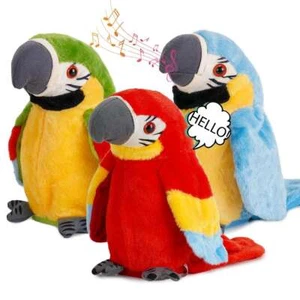 Cute Talking Macaw Parrot Repeats What You Say Electronic Interactive Plush Toy - Picture 1 of 15