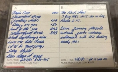 U2-Radio Interview 7th August 1987. The Dave Fanning Show from RTE 2FM -Cassette - Image 1 of 2