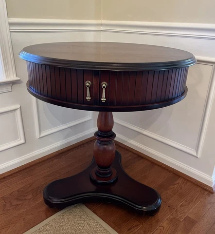 Bombay Company Round Drum Pedestal Accent Table Cover