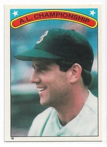 1987 TOPPS STICKER HARD BACK A.L. Championship Marty Barrett #18 Boston Red Sox - Picture 1 of 2