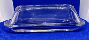 Glass Butter Dish with Lid Stylish Serveware for Fresh Butter Preowned - Picture 1 of 9