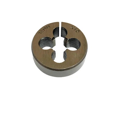 12MM X 1 DIE ROUND SPLIT THREADING DIE SPECIAL M12 PITCH RDGTOOLS - Image 1 of 2