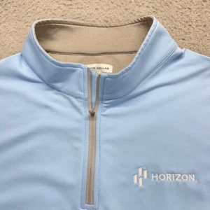 Peter Millar 1/4 Zip Shirt Mens 2XL Blue Pullover Performance ME0EK40 Horizon - Picture 1 of 14