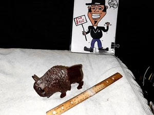 HOLZBÜFFEL Bison Skulptur VINTAGE Sammlerstück KUNST geschnitzt BEV HILLS NACHLASS🦬 - Bild 1 von 6