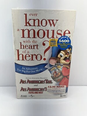 An American Tail + Fievel Goes West 2-Pack + Movie CD Limited Edition New VHS - Image 1 of 4
