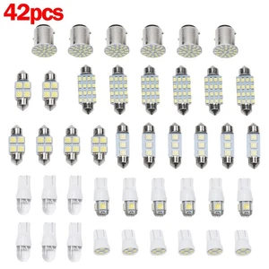 Upgrade Your Car's Interior Ambience with Advanced 42PCS LED Light Bulbs White - Picture 1 of 24