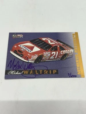 Micheal Waltrip 1996 SCOREBOARD AUTOGRAPHED RACING PACK PULLED NASCAR card - Image 1 of 4