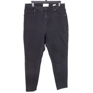 Everlane The Curvy Way-High Rise Skinny Jeans Women's 34 Crop Black Shaping - Picture 1 of 13