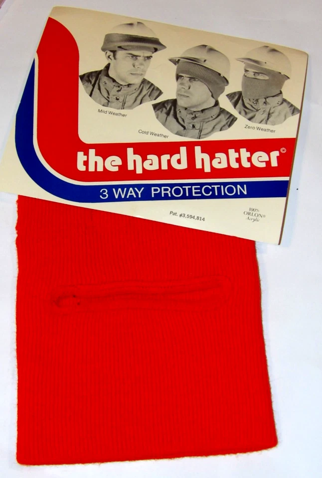 VTG 1970s UNUSED WINTER MASK FOR HARD HATS! 'THE HARD HATTER'! 3-WAY PROTECTION! - Image 1 of 4