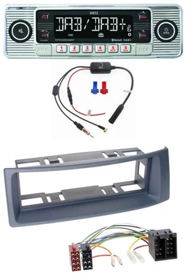 Dietz DAB USB MP3 Bluetooth Autoradio für Renault Scenic Megane bis 03 grau - Bild 1 von 4