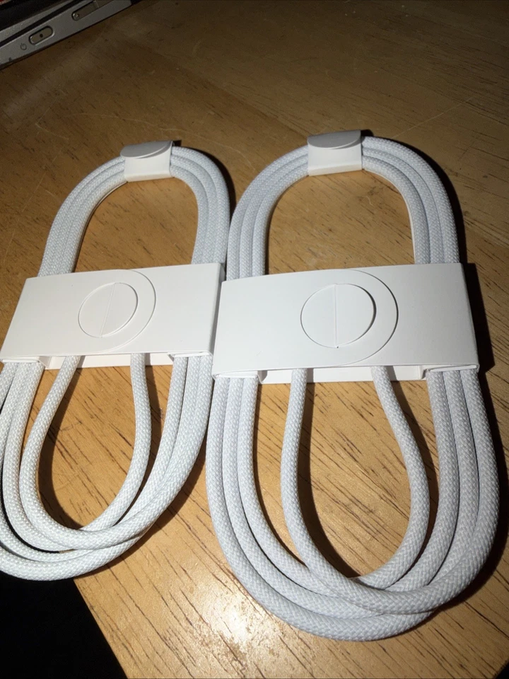 2 OEM iPhone 15, 16, & 17 Pro Max Fast Charging USB Type-C Cable Original Woven - Image 1 of 2