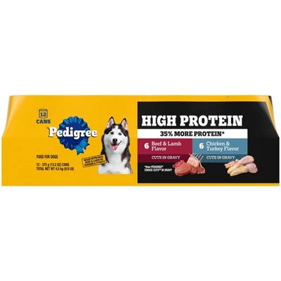 High Protein Adult Soft Wet Dog Food, Beef Lamb & Chicken Turkey in Gravy Mul... - Image 1 of 4