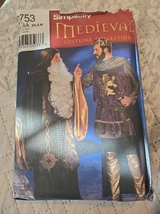 Simplicity 9753 Medieval Wizard / Royalty & Knight Costume Pattern Men's L-XL UC - Picture 1 of 2