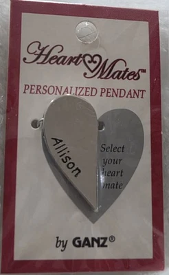 Allison Heartmates ganz half heart magnetic charms retro 00s Personalized Name - Image 1 of 2