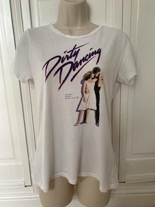 Ladies H&M White Dirty Dancing T Shirt Size Small 8-10 - Picture 1 of 14