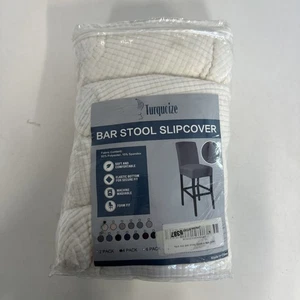 Bar Stool Covers 4 Pack Bar Stool Covers with Backs Ivory Velvet 4-pack - Picture 1 of 12