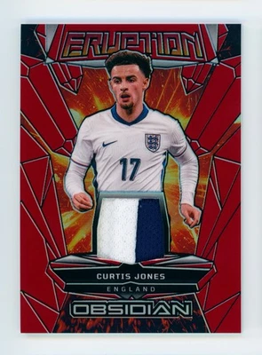 2024-25 Curtis Jones Panini Obsidian Eruption Red Flood England Patch Card 4/10 - Image 1 of 3