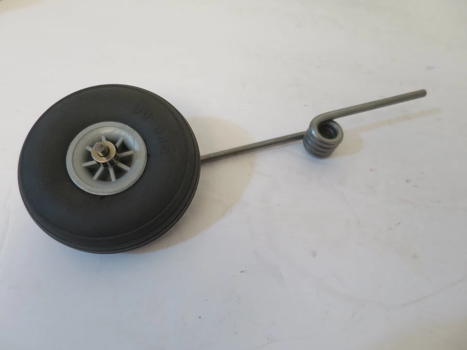 Tren de aterrizaje delantero amortiguador NOS de colección con rueda Du-Bro 2,75 5/32 radiocontrol Foto 1 de 4