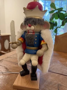 Holzkunst Christian Ulbricht Nussknacker MAUSKÖNIG West Germany - Bild 1 von 4