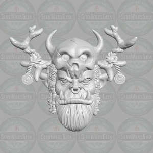 Orc Druid Shaman v1 custom head for 1:6 1:10 1:12 1:18 Fantasy action figures - Picture 1 of 1