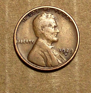 1929   S    Mint Lincoln Wheat Cent   ACTUAL  COIN                  A90917210-05 - Picture 1 of 2