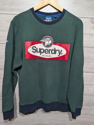 Superdry Hombre Sudadera XL Textured Logo Jumper Foto 1 de 4