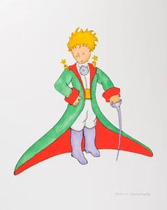 Saint-Exupéry - Der kleine Prinz im Anzug (signierte Lithographie) - Bild 1 von 3