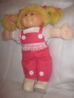 Cpk Doll Clothes/16-18 Inch/Coral Overalls/Lace/Buttons/Hair Bows