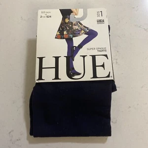 Hue Super Opaque Tights 11923 Navy Size 1 - Picture 1 of 5