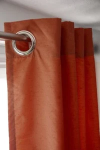 Ösenschal 2 Stück Dekoschals mit 8 Metallösen 140x245cm Farbe ziegel - Bild 1 von 1