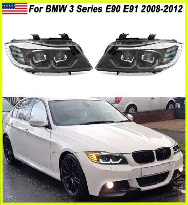 For BMW 3 Series E90 E91 2008-2012 A Pair Front Headlight Headlamp Assembly New - Imagem 1 de 4