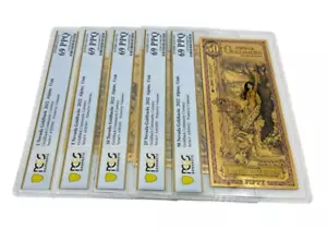 2022 Nevada Goldback Set PCGS 69 (1, 5, 10, 25 & 50 Gold Notes) - Picture 1 of 12