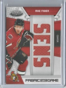 2010-11 Certified Fabric of the Game Team Die Cut Jersey #MFI Mike Fisher 1/25