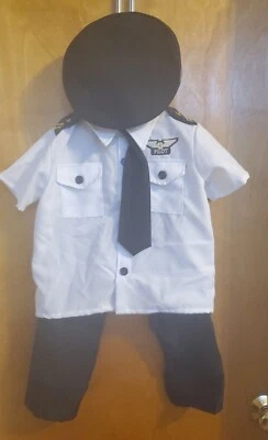 Divertido disfraz de Halloween de piloto de aerolínea para niños 4-6 Foto 1 de 3