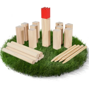 Kubb Rasen Wikingerschach Playtive Wikinger Königsspiel Wurfspiel Wikingerspiel - Bild 1 von 6
