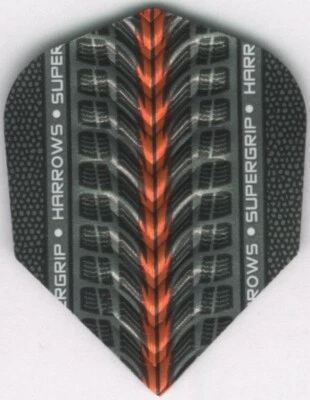 Orange HARROWS SUPERGRIP Dimplex Ribs Dart Flights: 3 per set