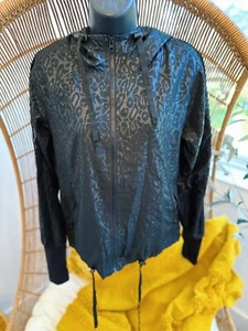 Zyia Active Gr. Small Leopard Windbreaker Bomberjacke Kapuze leichter Reißverschluss - Bild 1 von 15
