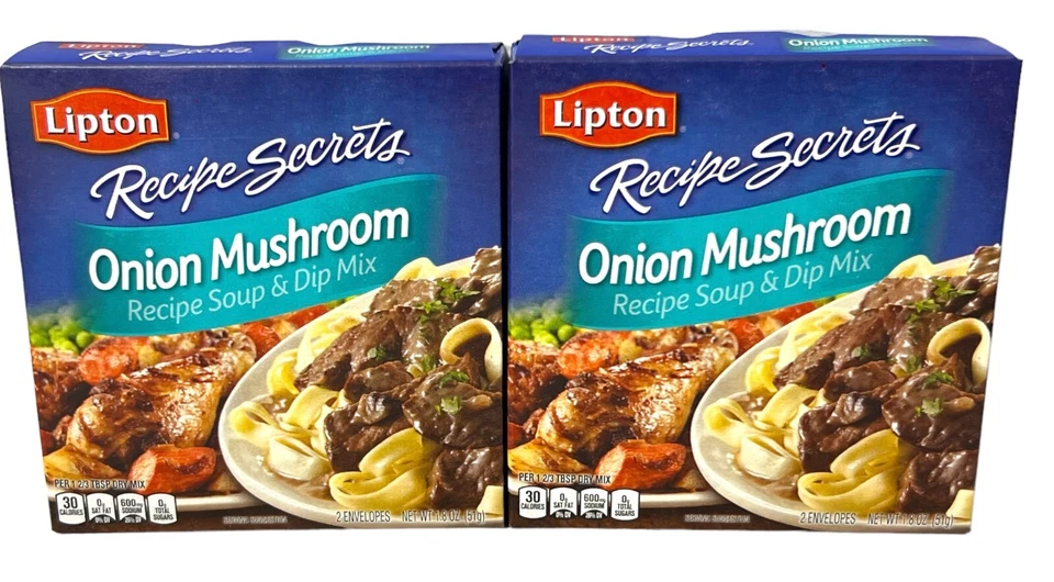 Mezcla de sopa y salsa de champiñones cebolla Lipton Recipe Secrets 1,8 oz (paquete de 2) Foto 1 de 1