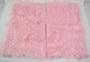 Copricuscino Lombare Decorativo Morbido in Pelliccia Ecopelliccia / 12"x19" / Rosa /Set di 2 - Foto 1 di 7