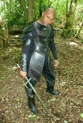 Medieval Leather Armor Viking Knight Celtic Warriror LARP Halloween Costume Gift - Image 1 of 4