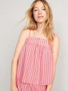 Old Navy Striped Smocked Pajama Cami Swing Top for Women Size Medium - Picture 1 of 2