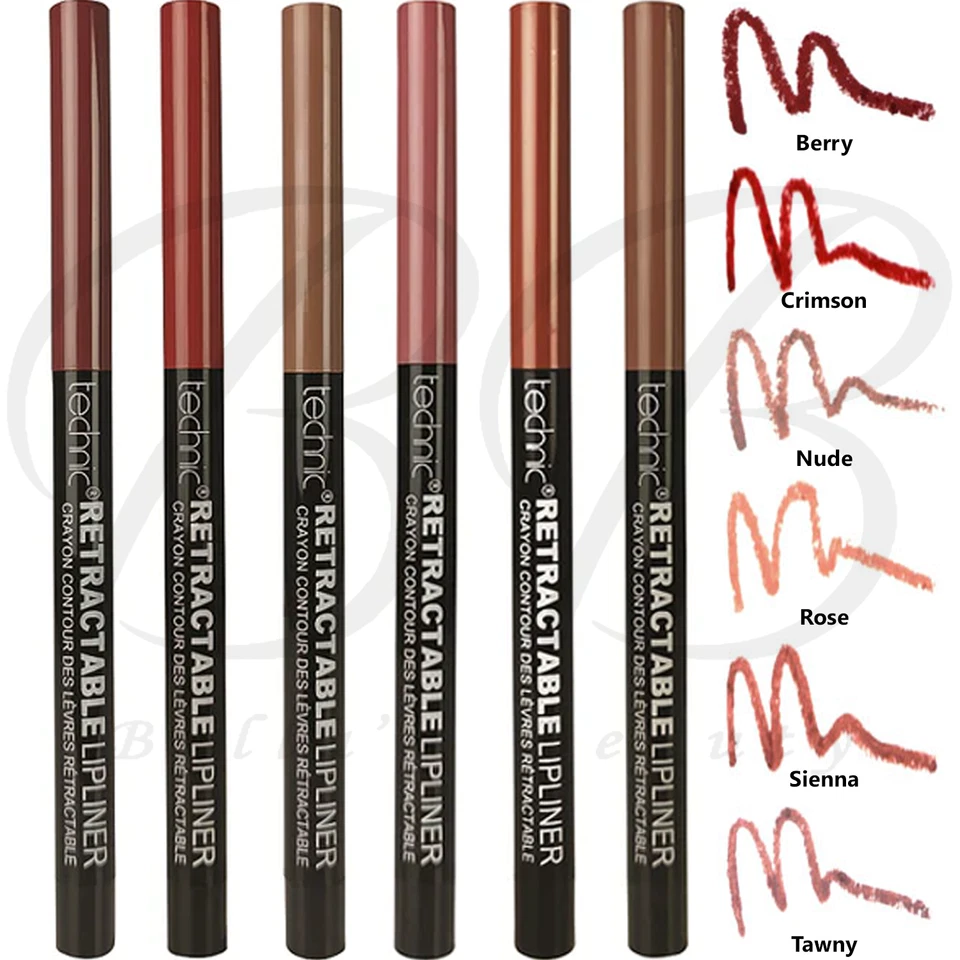 TECHNIC Retractable Twist Up Lip Liner Pencil Crayon Brown Nude Berry Pink Red - Image 1 of 1