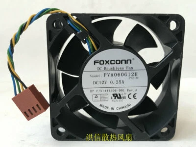 1 PCS  FOXCONN Fan PVA060G12H DC 12V 0.35A 6CM 6025 4 pin cooling fan - Image 1 of 3