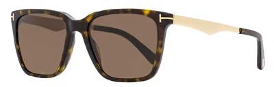 Gafas de sol rectangulares Tom Ford TF862 Garrett 52E habana oscura/dorado 54 mm FT0862 Foto 1 de 2