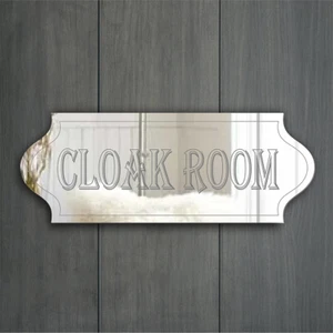 CLOAK ROOM Door Sign Plaque Acrylic Mirror School Any Name/Room-Stick/Hang - Picture 1 of 11
