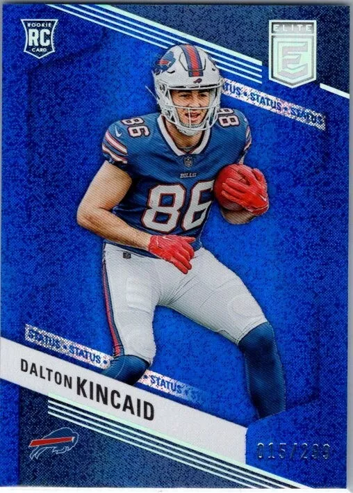 2023 Donruss Elite DALTON KINCAID (RC) #125 Blue Status Sparkle /299 BILLS